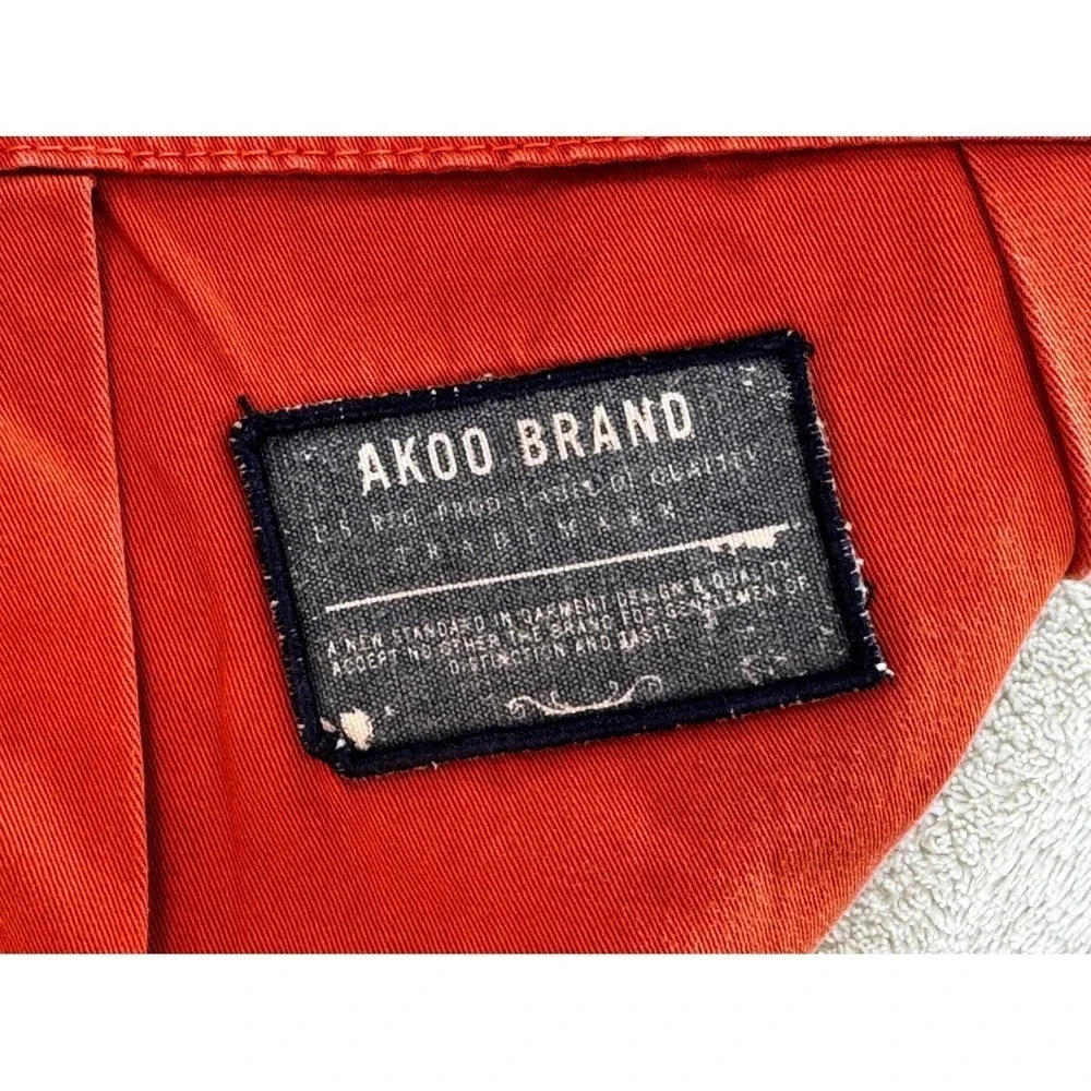 Akoo Brand Mens Cargo Multi-Pocket Solid Red Shorts‎ 40 Meas: 40x12